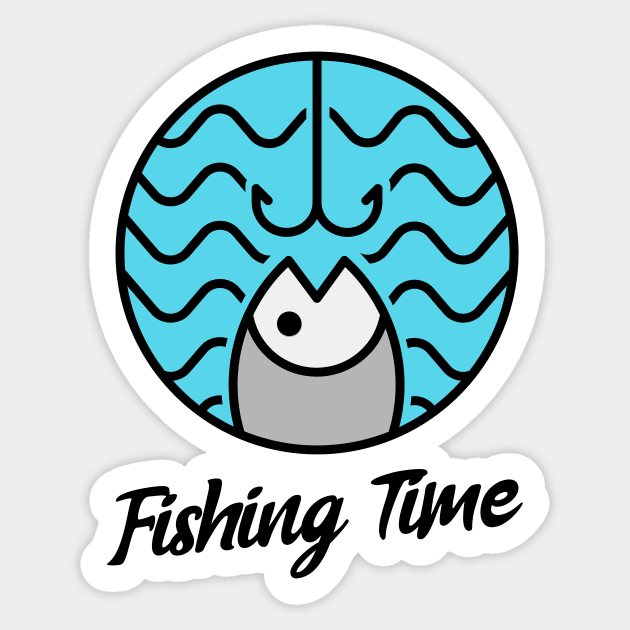 Fishing Time / Sport Fishing / Fishing Design / Fishing Lover / Fisherman gift Sticker by Redboy